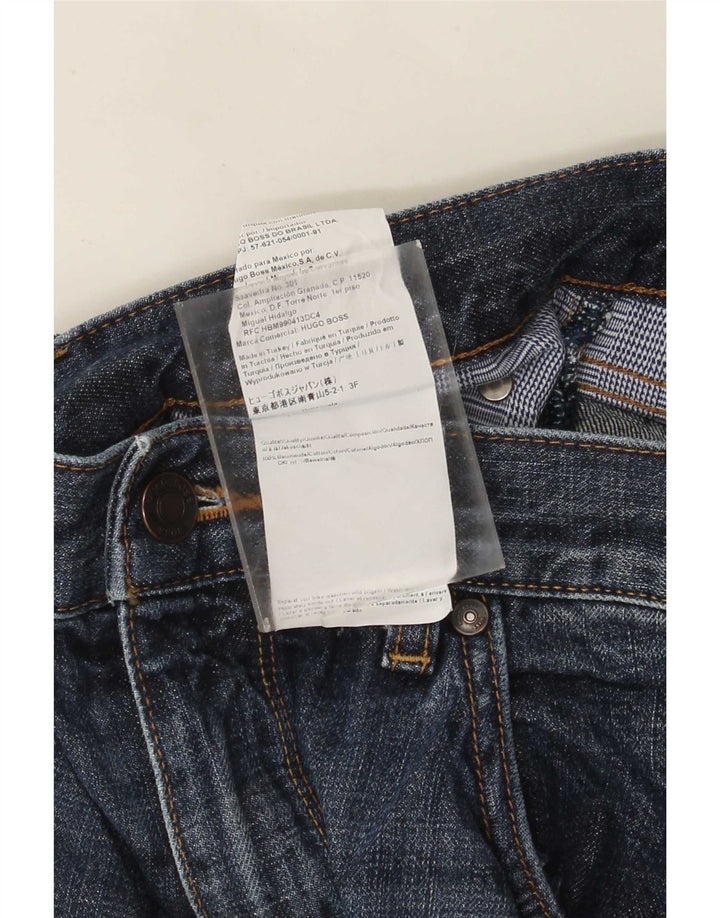 Hugo Boss Straight Jeans til mænd W34 L34 Blå Bomuld