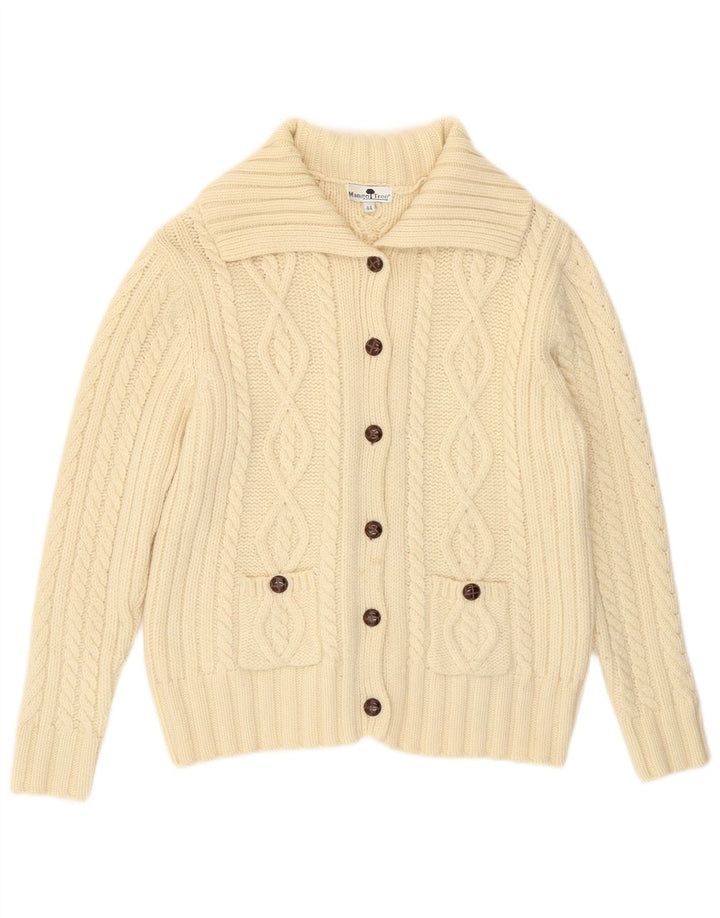 Vintage dame cardigan sweater IT 44 Medium Off White Uld