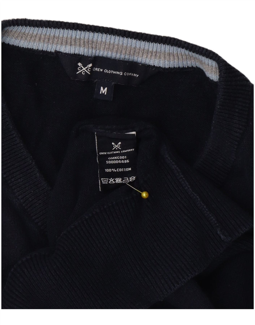 Besætningstøj Herre V-hals sweater Medium Marineblå Bomuld