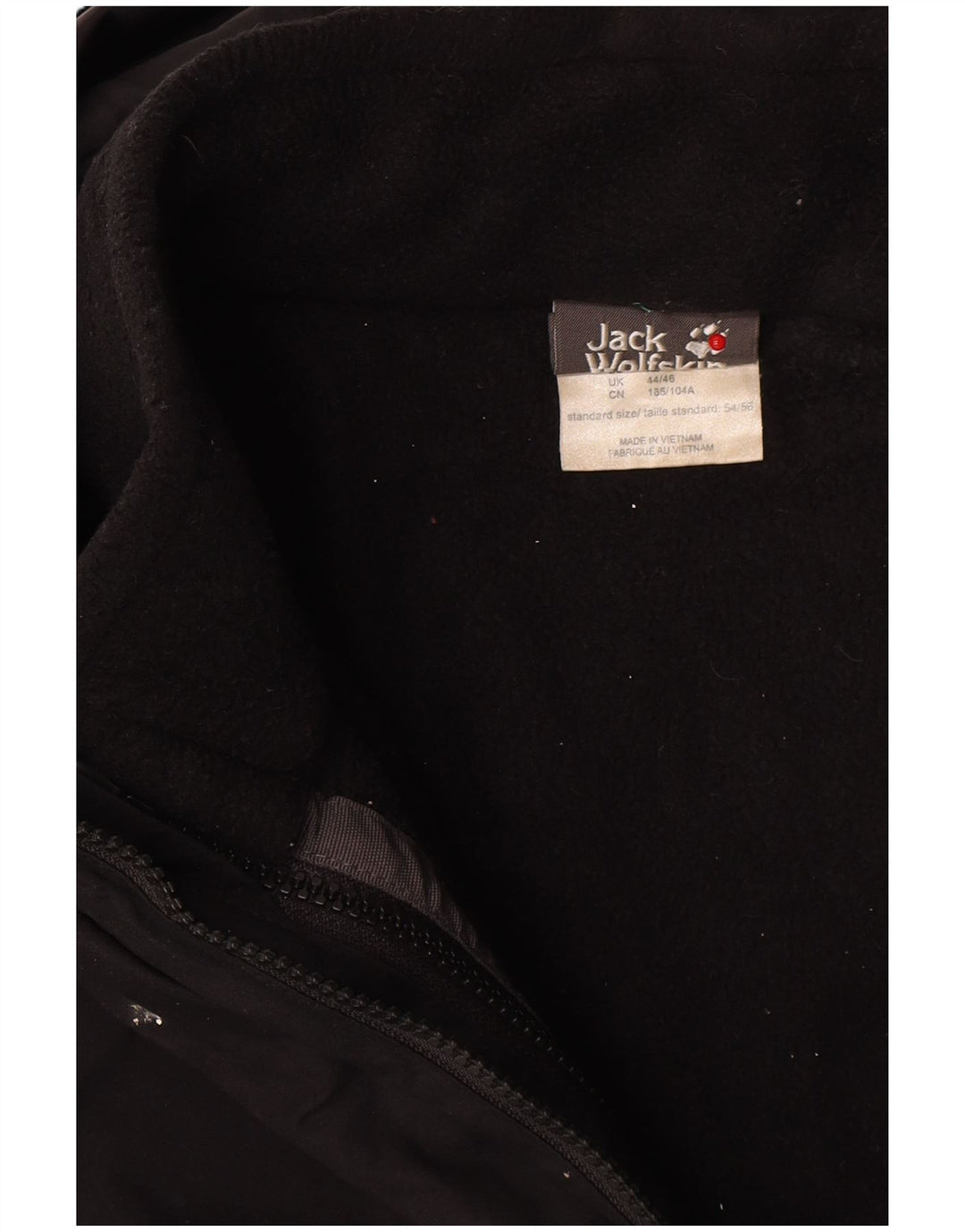 Jack Wolfskin Herre Hooded Windbreaker Jacket UK 44/46 XL Sort Polyester