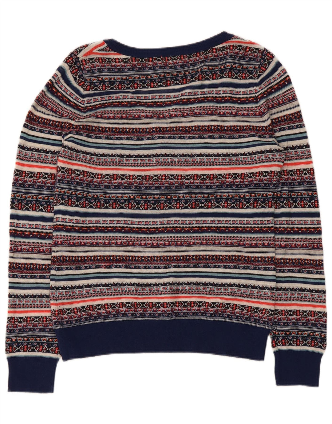 Monsoon Dame V-hals sweater UK 12 Medium Flerfarvet Fair Isle