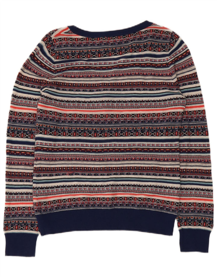 Monsoon Dame V-hals sweater UK 12 Medium Flerfarvet Fair Isle