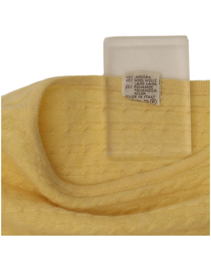 Andre Maurice Dame Batwing Boat Neck Jumper Sweater UK 14 Medium Yellow