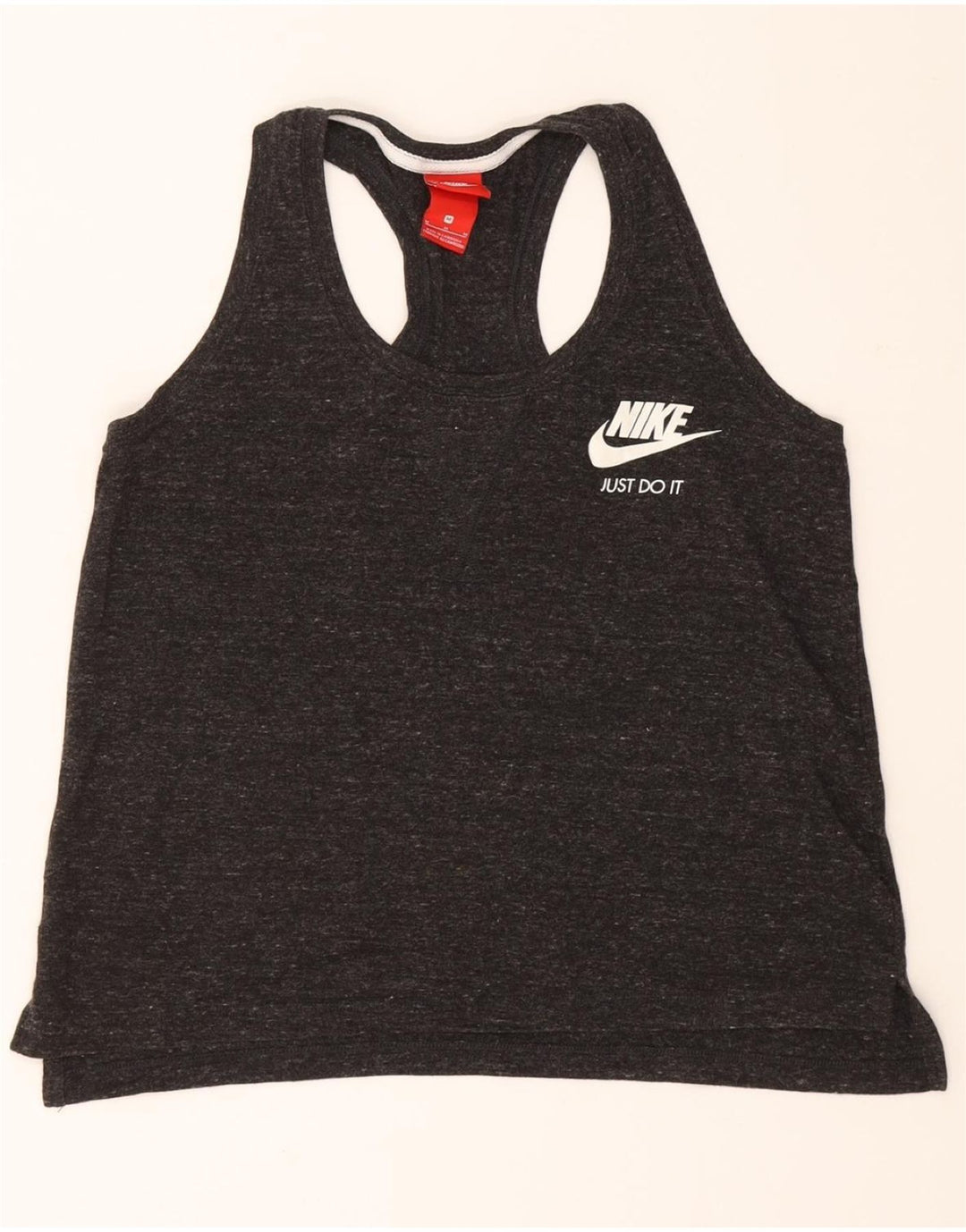 NIKE Womens Vest Top UK 14 Medium Grey Flecked Vintage Nike and Second-Hand Nike from Messina Hembry 