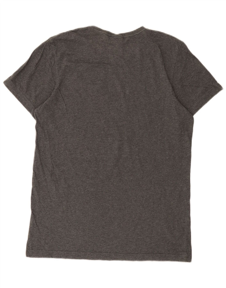 Adidas Herre grafisk T-shirt top mellemgrå bomuld
