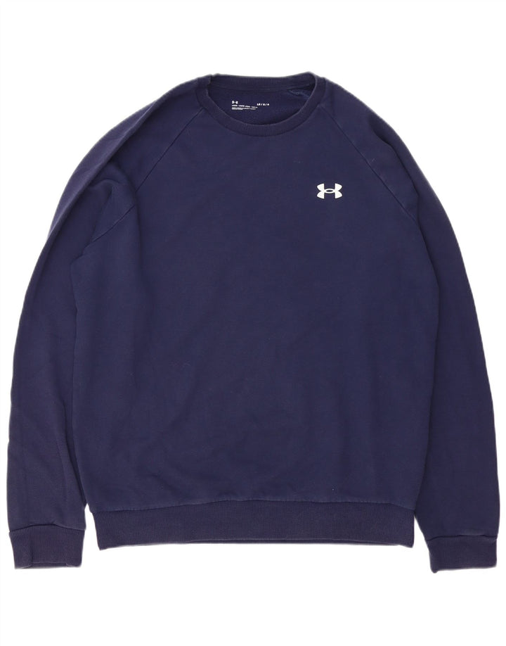 Under Armour Herre Sweatshirt Jumper Stor Marineblå Bomuld
