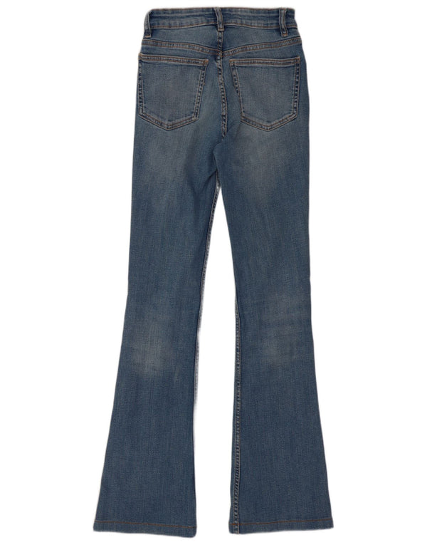 Zara Dame Flared Jeans EU 34 2XS W24 L30 Blå