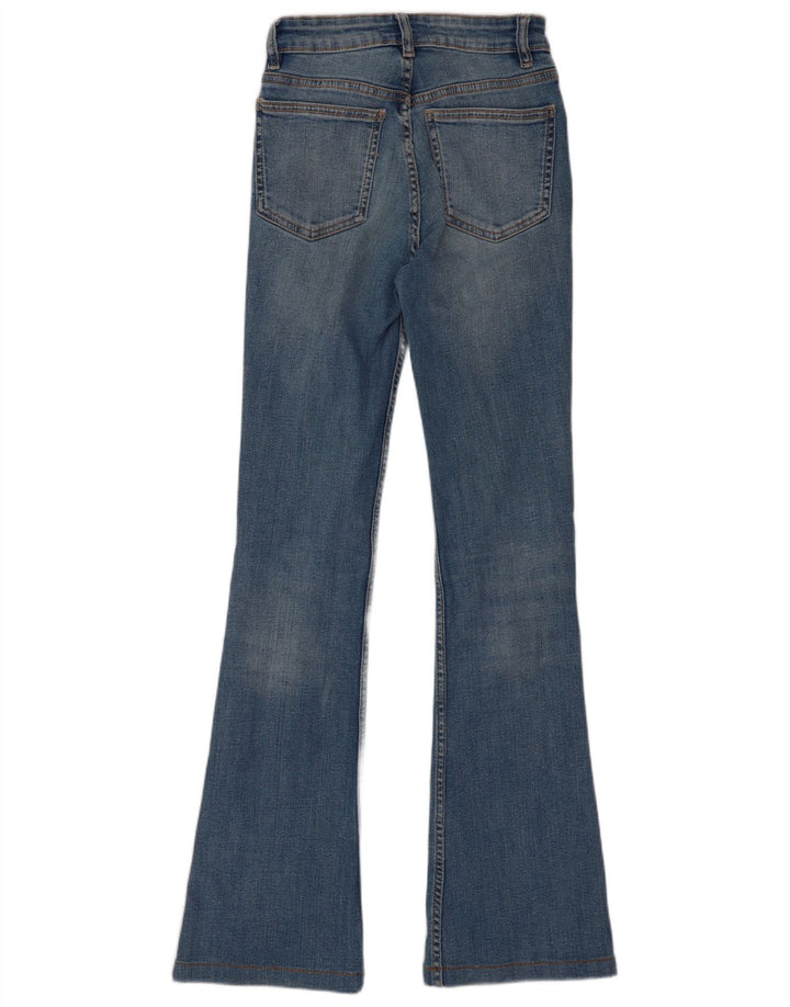Zara Dame Flared Jeans EU 34 2XS W24 L30 Blå