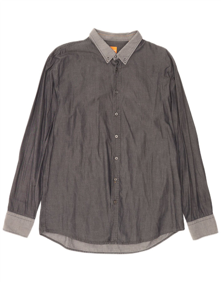 Hugo Boss Herre Slim Fit skjorte 2XL Grå
