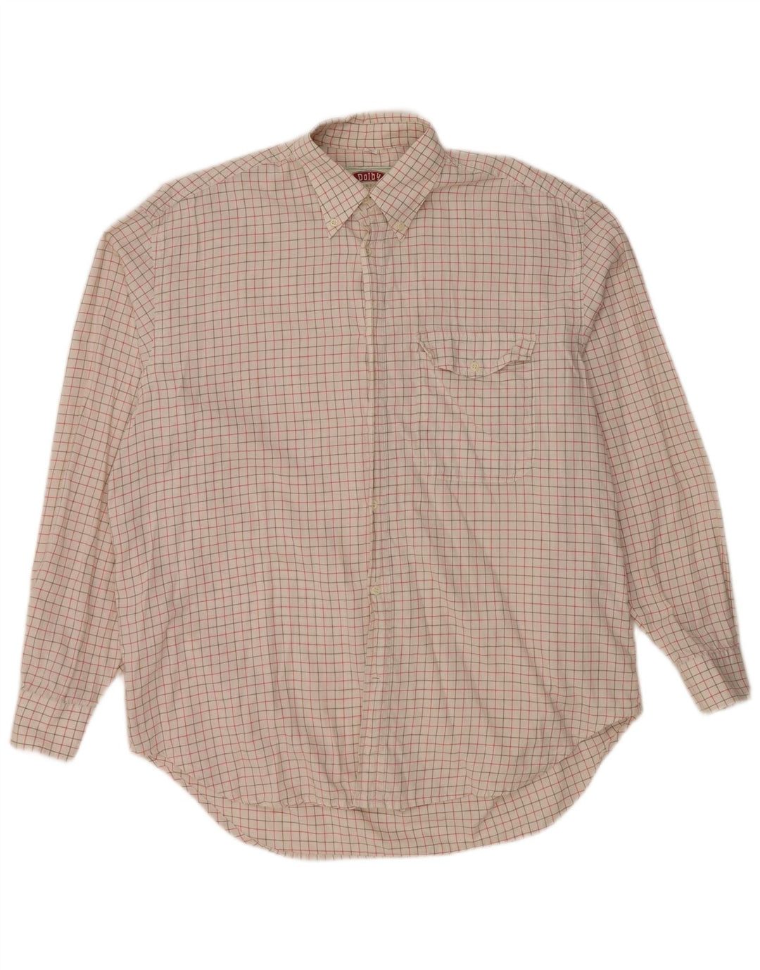 VINTAGE herreskjorte str. 41 Large Hvid ternet bomuld