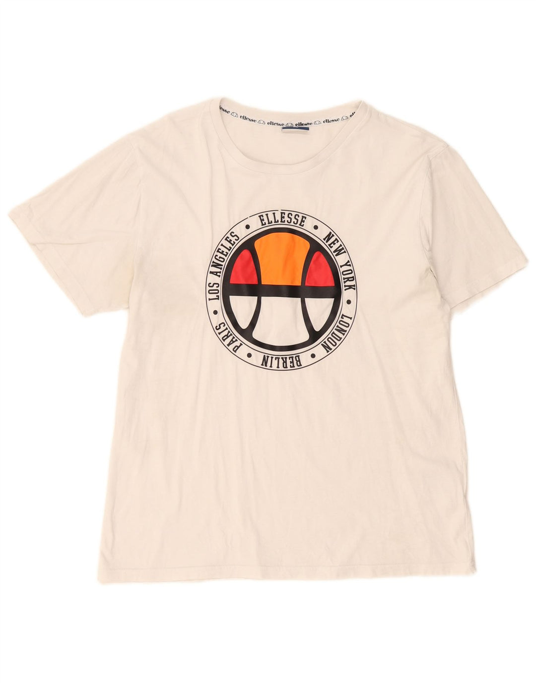 Ellesse Herre Grafisk T-Shirt Top XL Hvid