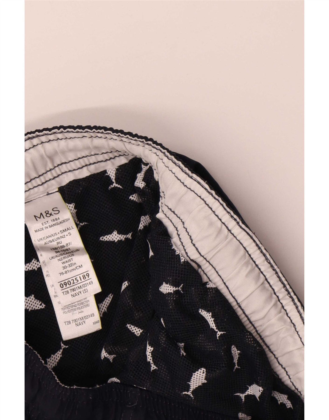 Marks & Spencer Badeshorts til mænd Små marineblå polyester