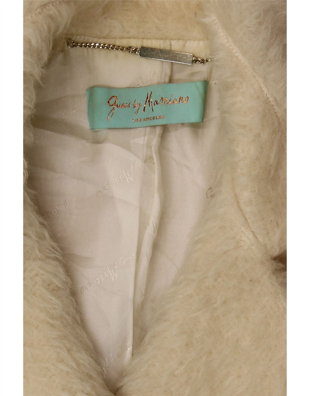 GUESS BY MARCIANO Womens Double Breasted Overcoat UK 12 Medium Beige Wool Vintage Guess By Marciano and Second-Hand Guess By Marciano from Messina Hembry 