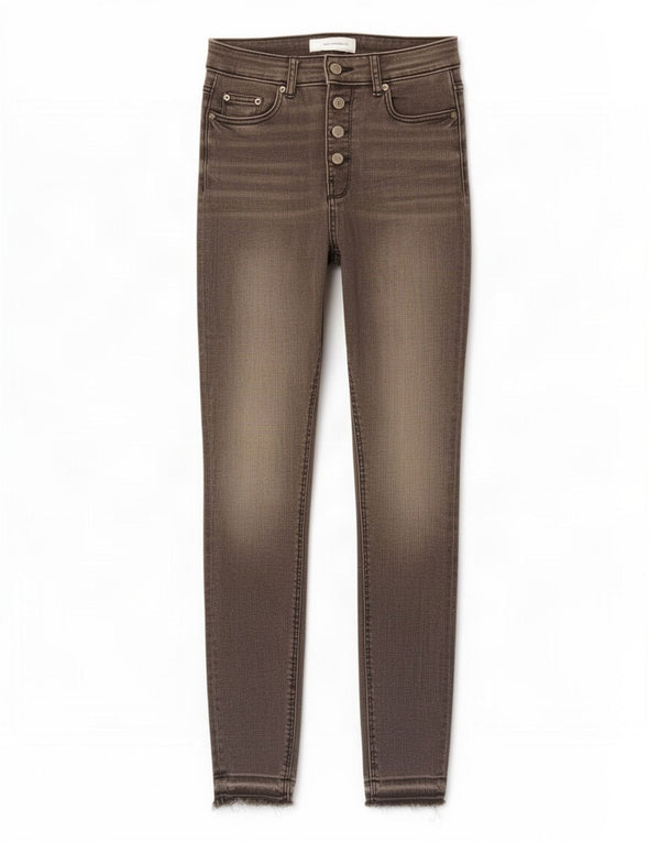 Zara Womens High Waist Skinny Jeans EU 36 XS W26 L27 Grey