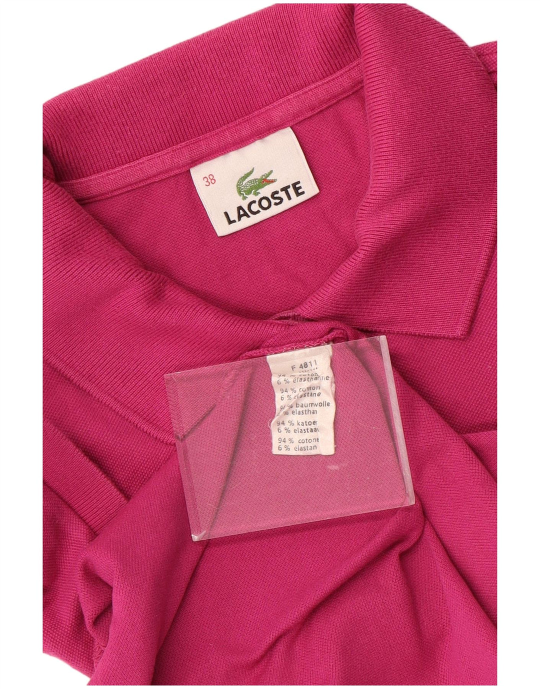 LACOSTE Poloshirt til kvinder størrelse 38 Medium Pink Bomuld
