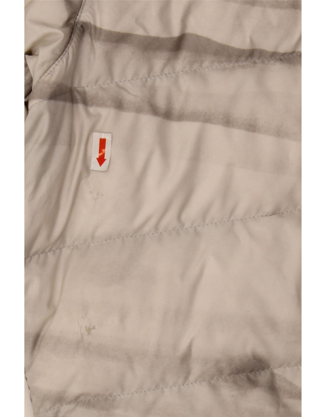 Jack Wolfskin Dame hætte polstret jakke UK 18 XL Grå Tie Dye Polyester