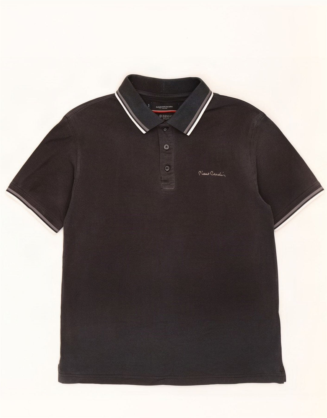 Pierre Cardin Poloshirt til mænd Medium Sort Bomuld