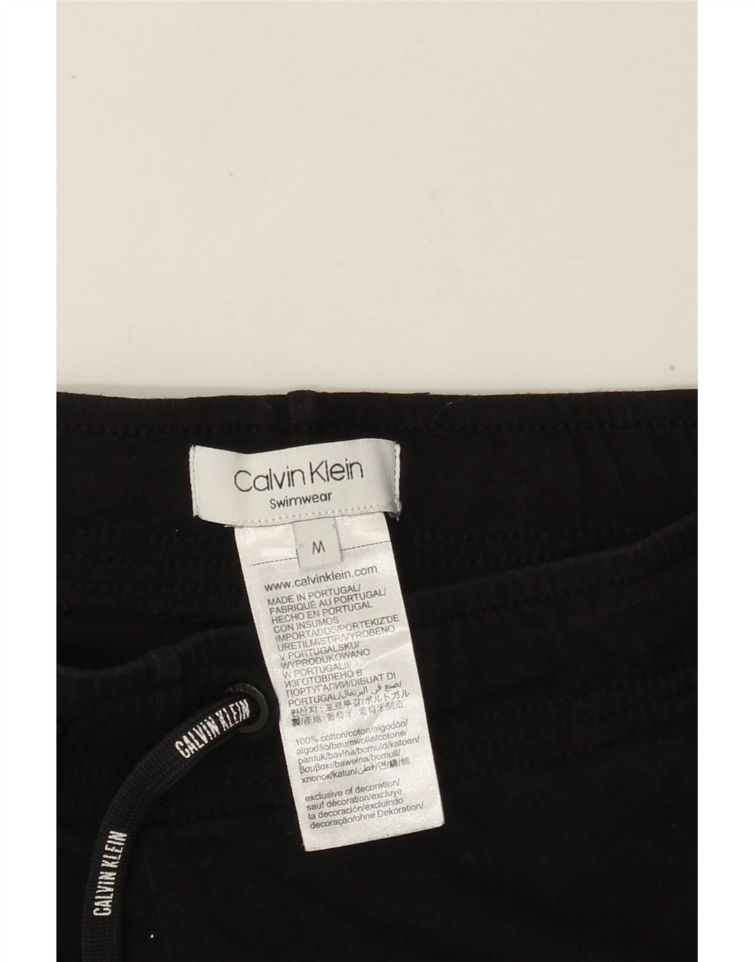 CALVIN KLEIN Grafiske badeshorts til mænd Medium sort bomuld