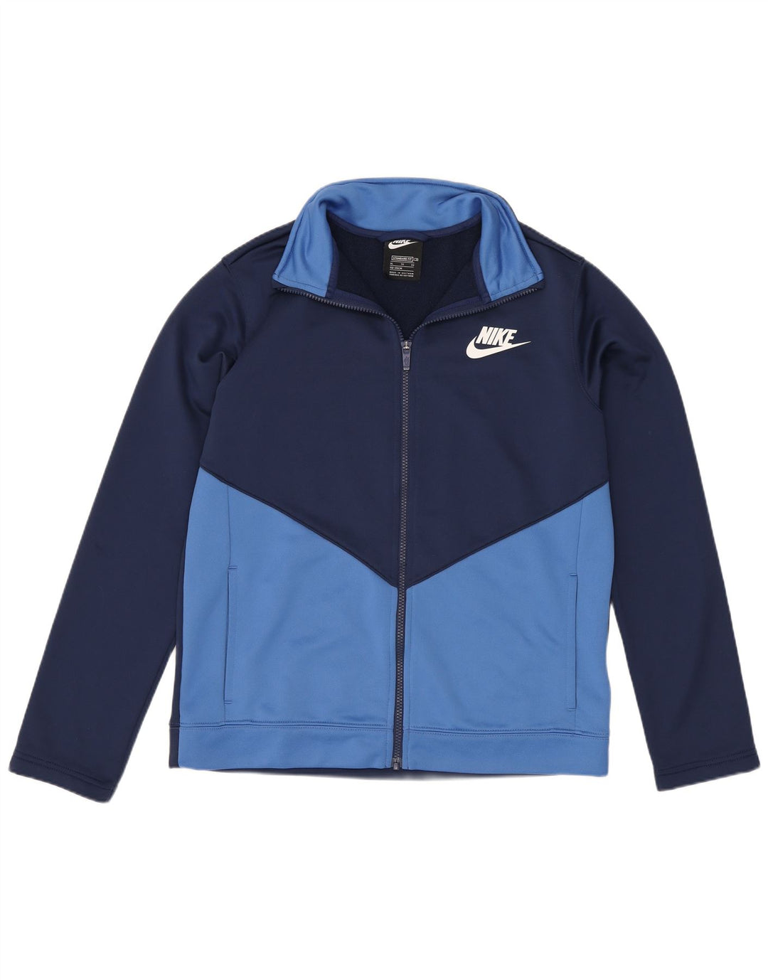Nike Boys Standard træningsdragt topjakke 13-14 år XL Blå Colourblock