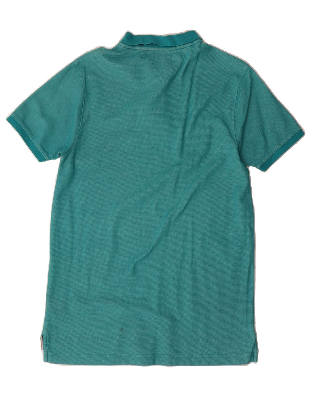 TOMMY HILFIGER Mens Slim Fit Polo Shirt Medium Turquoise Cotton Vintage Tommy Hilfiger and Second-Hand Tommy Hilfiger from Messina Hembry 