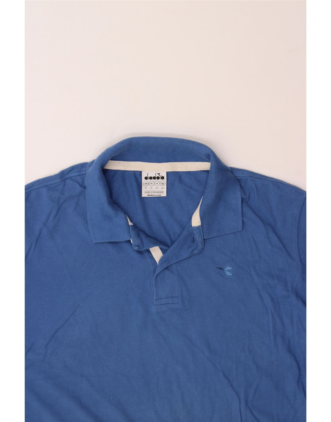 DIADORA Mens Polo Shirt XL Blue Cotton Vintage Diadora and Second-Hand Diadora from Messina Hembry 