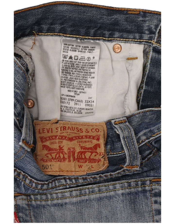 Levi's Womens 501 denimshorts W32 Large Blue Bomuld