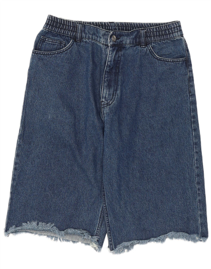 Billige Mandag Herre Denim Bermuda Shorts W29 Small Navy Blue Bomuld