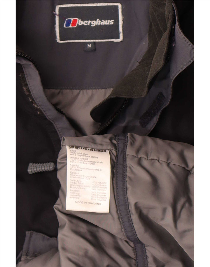 Berghaus Regnjakke med hætte til mænd UK 38 Medium Sort Nylon