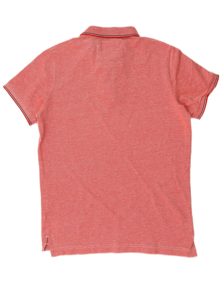 Superdry Polo Shirt til mænd, stor rød flækket bomuld