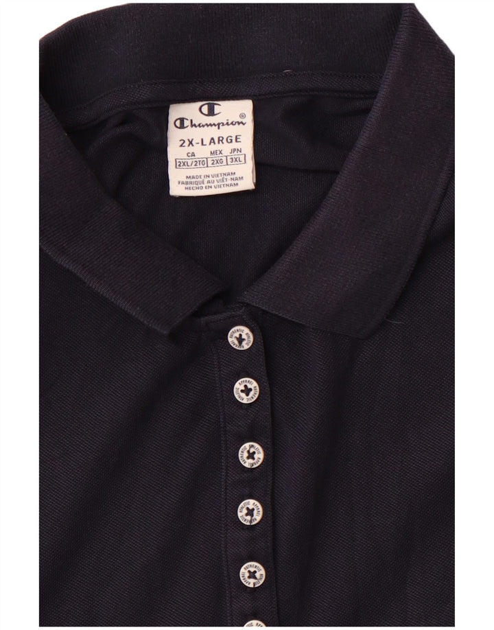 CHAMPION Dame Polo Shirt UK 22 2XL Navy Blue