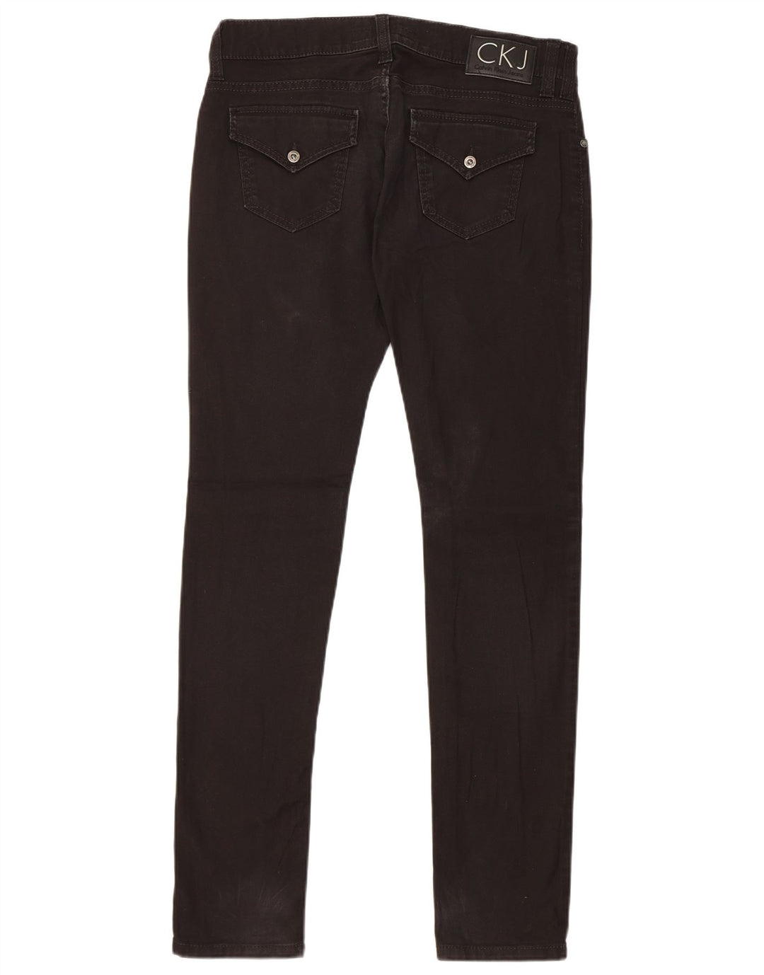 Calvin Klein Dame Slim Jeans W30 L31 Sort Bomuld