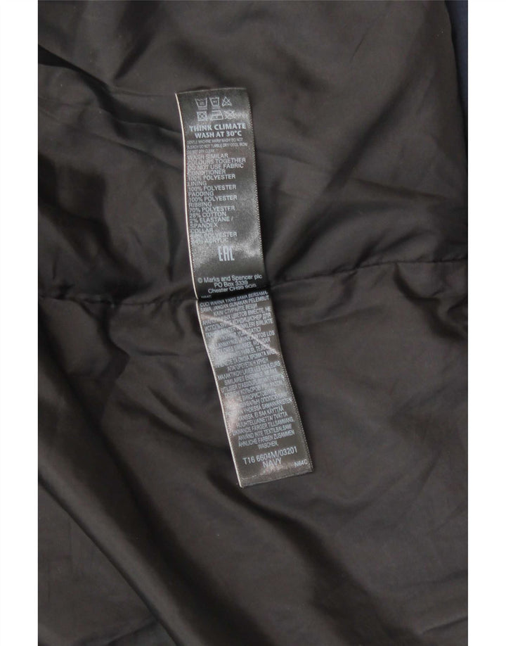 Marks & Spencer Polstret Herrejakke UK 38 Medium Navy Blue Colourblock