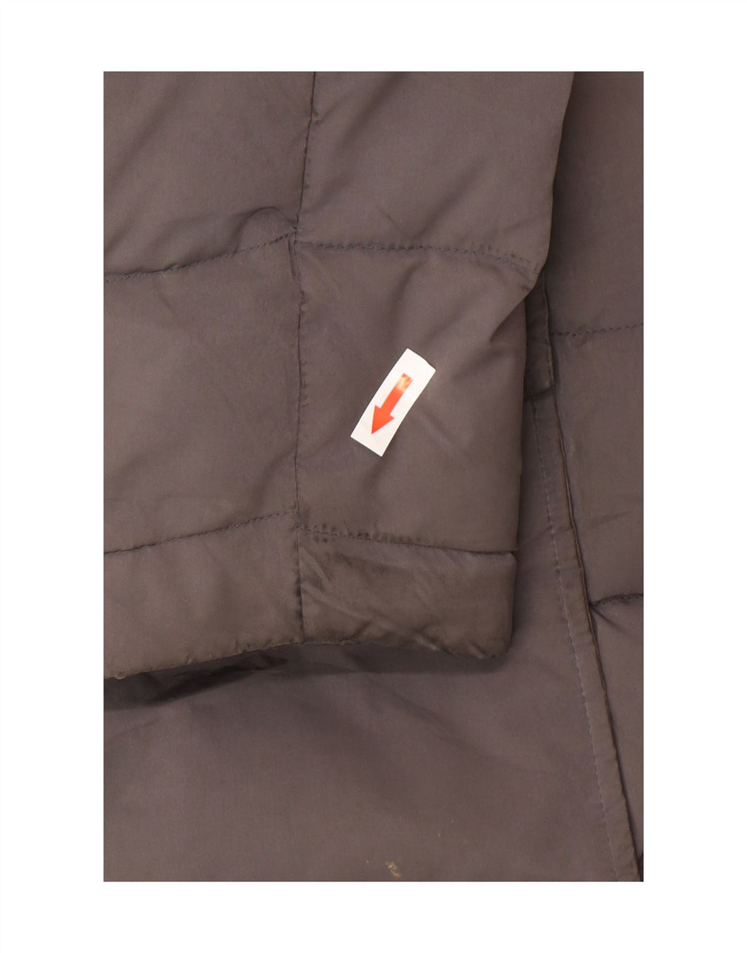 Massimo Dutti Dame Hætte Polstret Frakke UK 40 Large Grå Polyester