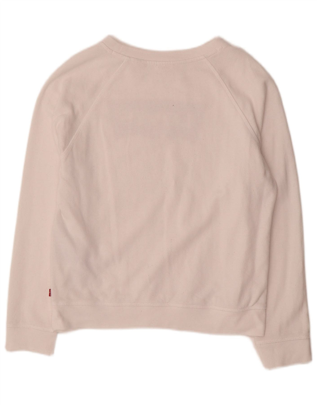 Levi's Dame Grafisk Sweatshirt Jumper UK 14 Medium Hvid Bomuld