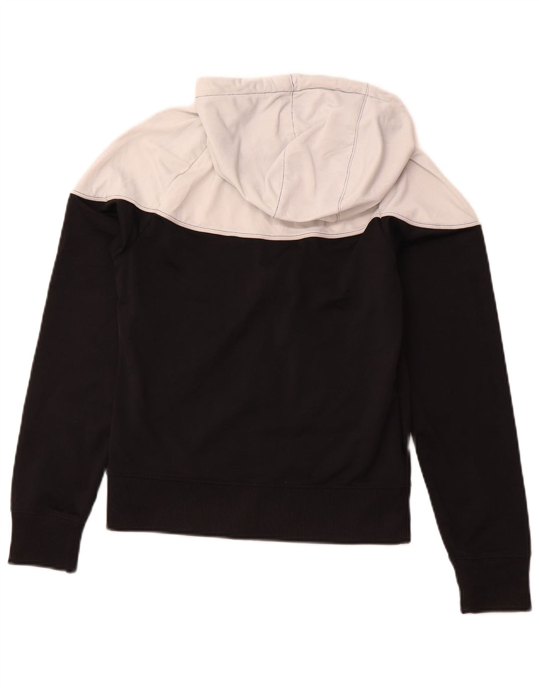 NIKE hættetrøje med lynlås til kvinder UK 6 XS Hvid Colourblock Polyester