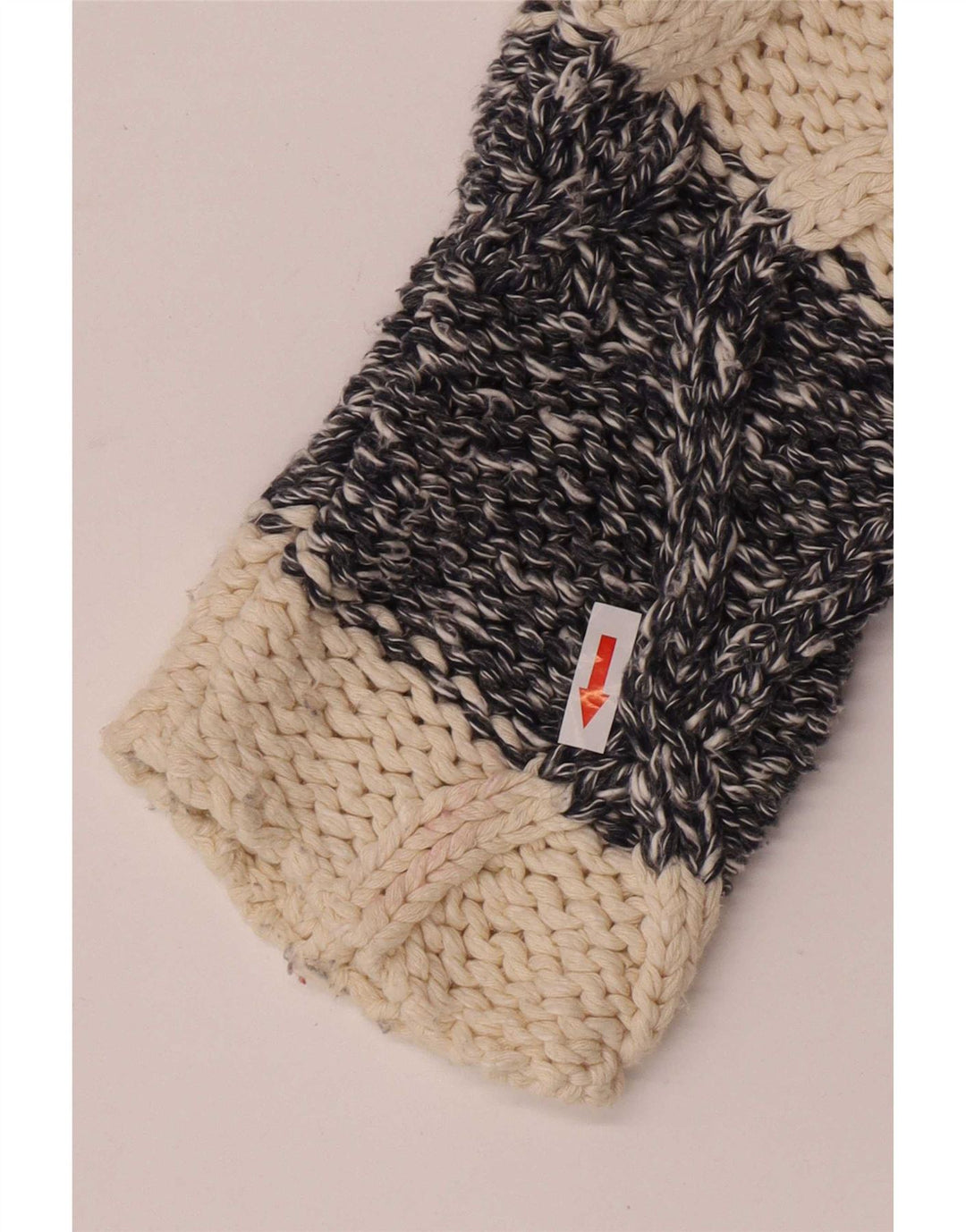Zara Herre Boat Neck Jumper Sweater Medium Beige Stribet