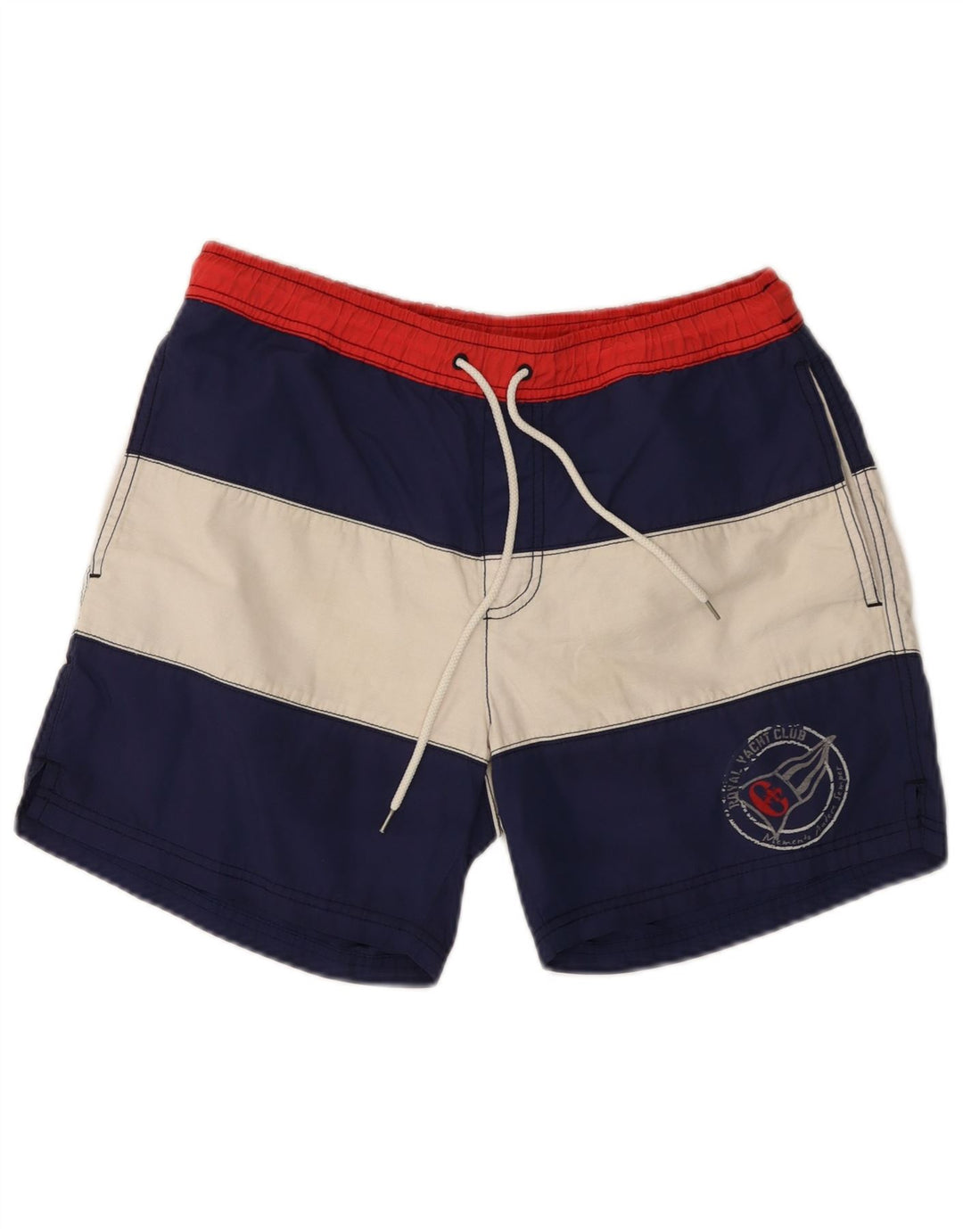 CONTE OF FLORENCE Badeshorts til mænd Medium Navy Blue Colourblock