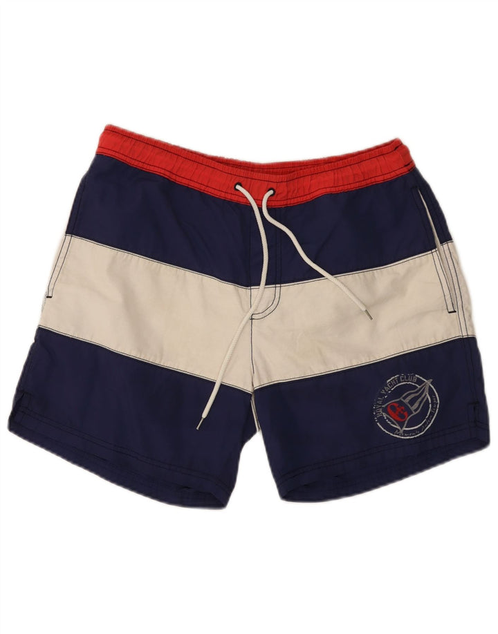CONTE OF FLORENCE Badeshorts til mænd Medium Navy Blue Colourblock