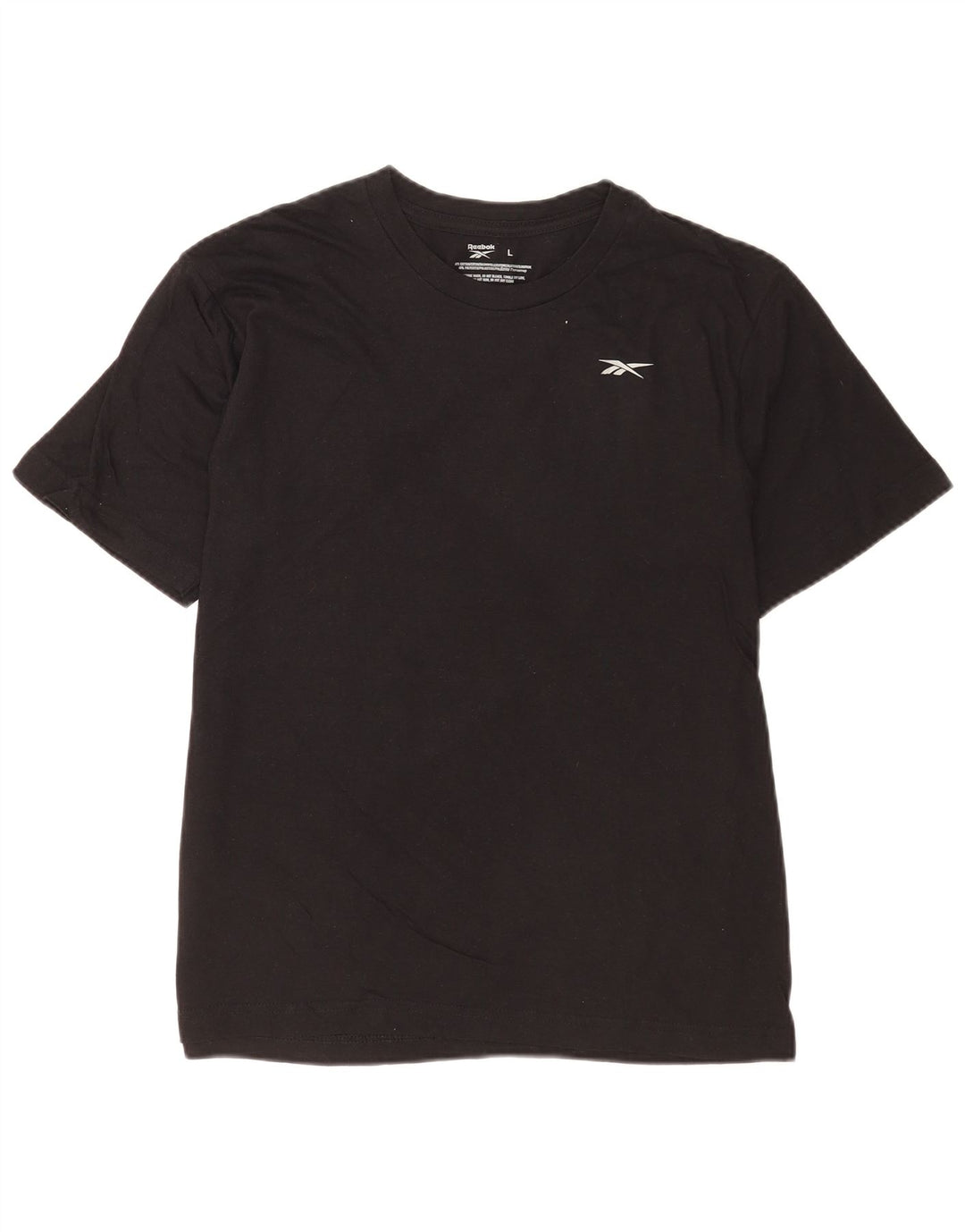 Reebok Herre T-Shirt Top Stor Sort Bomuld