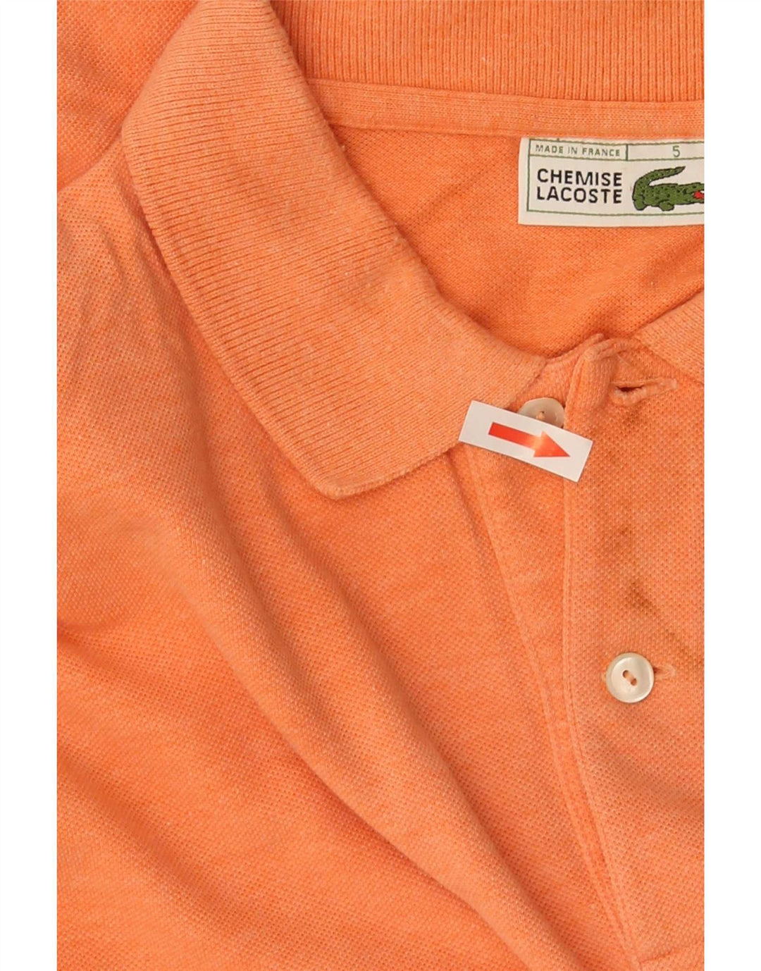 Lacoste Langærmet Polo Shirt til mænd Størrelse 5 Large Orange Bomuld