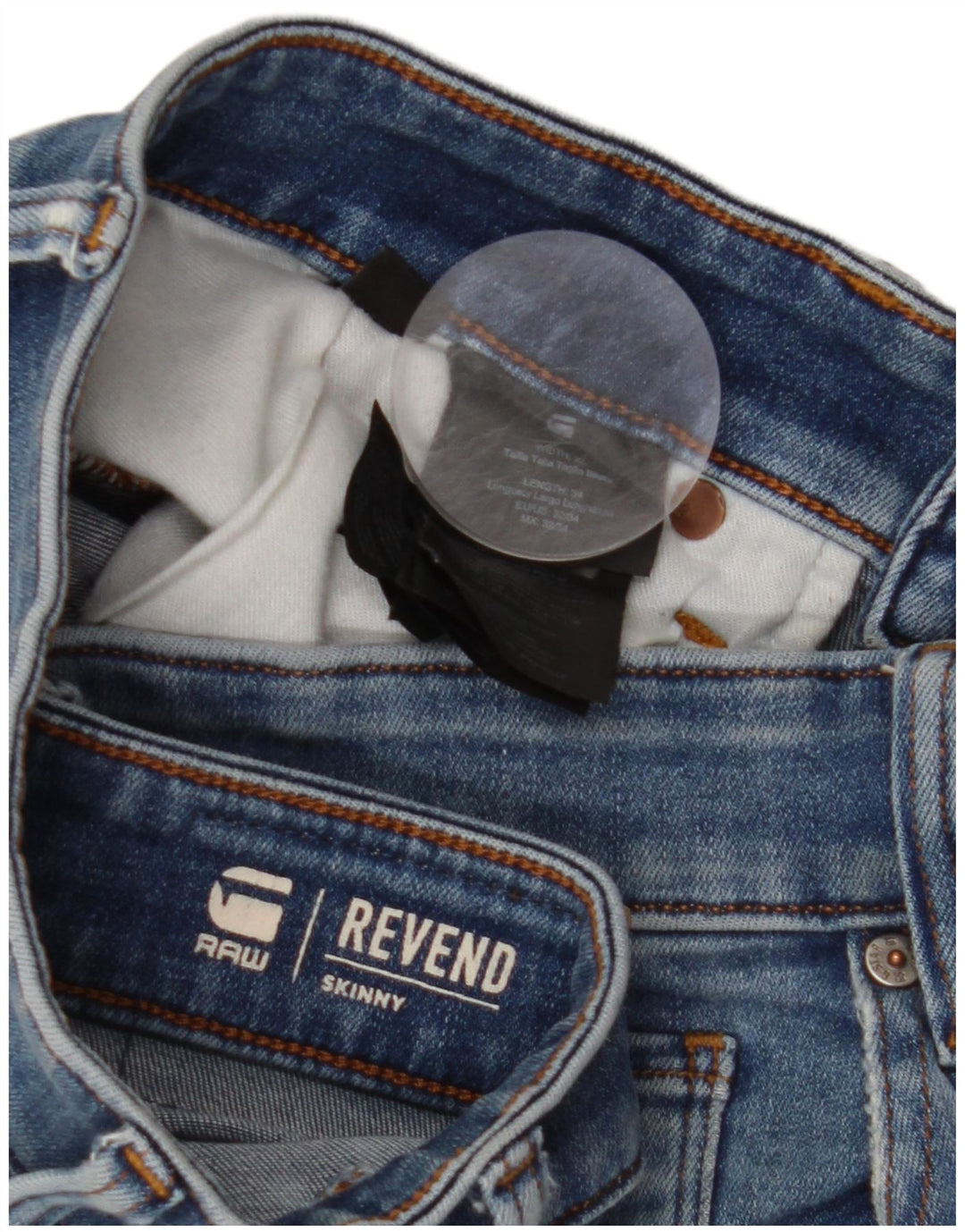 G-STAR Herre Revend Skinny Jeans W32 L34 Blå Bomuld