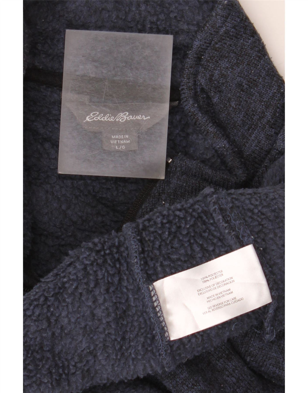 EDDIE BAUER Sweatshirt med lynlås til mænd, stor marineblå polyester