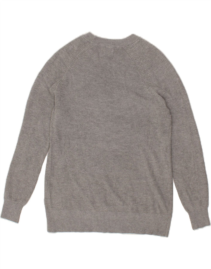 EDDIE BAUER Womens Boat Neck Jumper Sweater UK 14 Medium Grey Cotton Vintage Eddie Bauer and Second-Hand Eddie Bauer from Messina Hembry 