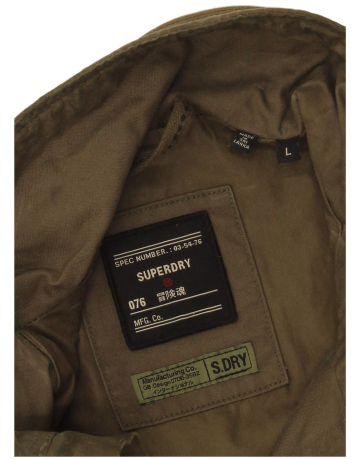 Superdry Herre Military Jacket UK 40 Stor Khaki Bomuld