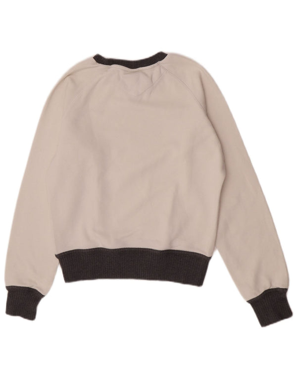 Nike Dame Grafisk Sweatshirt Jumper UK 8/10 Small White Colourblock