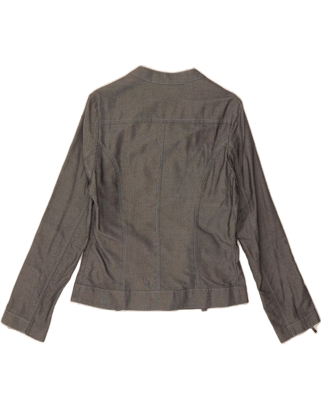 VINTAGE Womens Bomber Jacket IT 44 Medium Grey Cotton Vintage Vintage and Second-Hand Vintage from Messina Hembry 