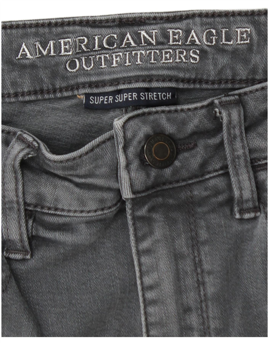 AMERICAN EAGLE OUTFITTERS Dame Skinny Jeans UK 10 Small W28 L29 Grå