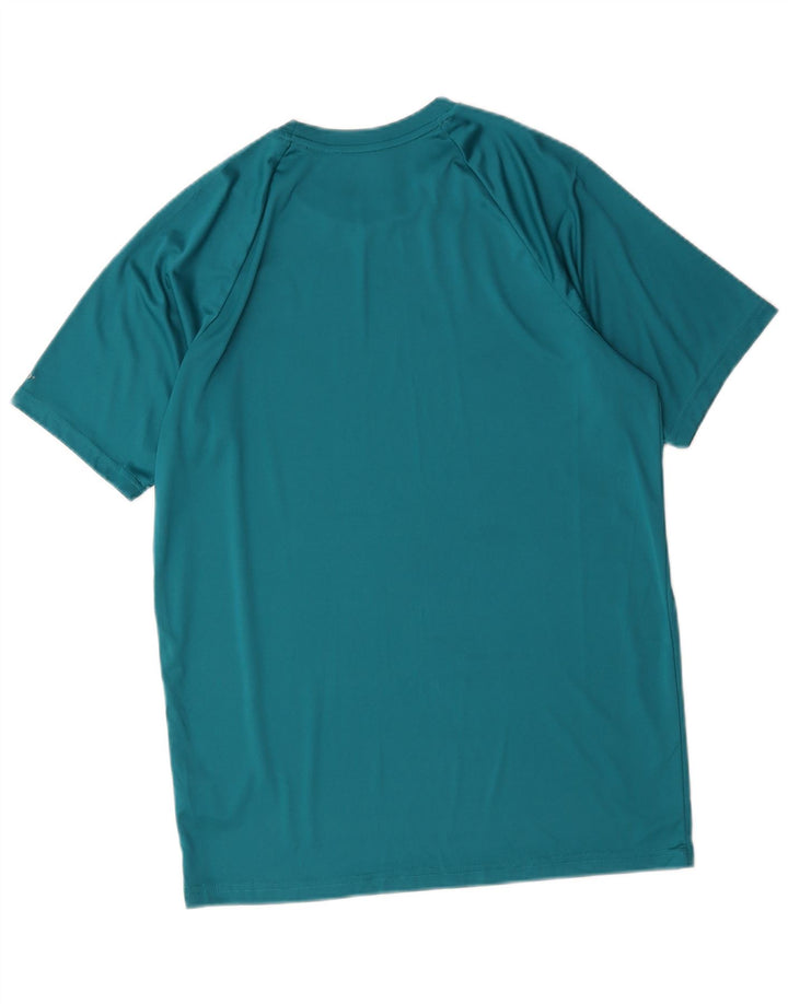 Nike Dri Fit T-shirt top mellemblå polyester til mænd