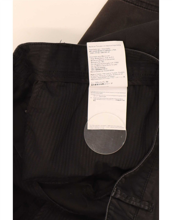Hugo Boss Chino Shorts til mænd W28 Små sorte bomuld