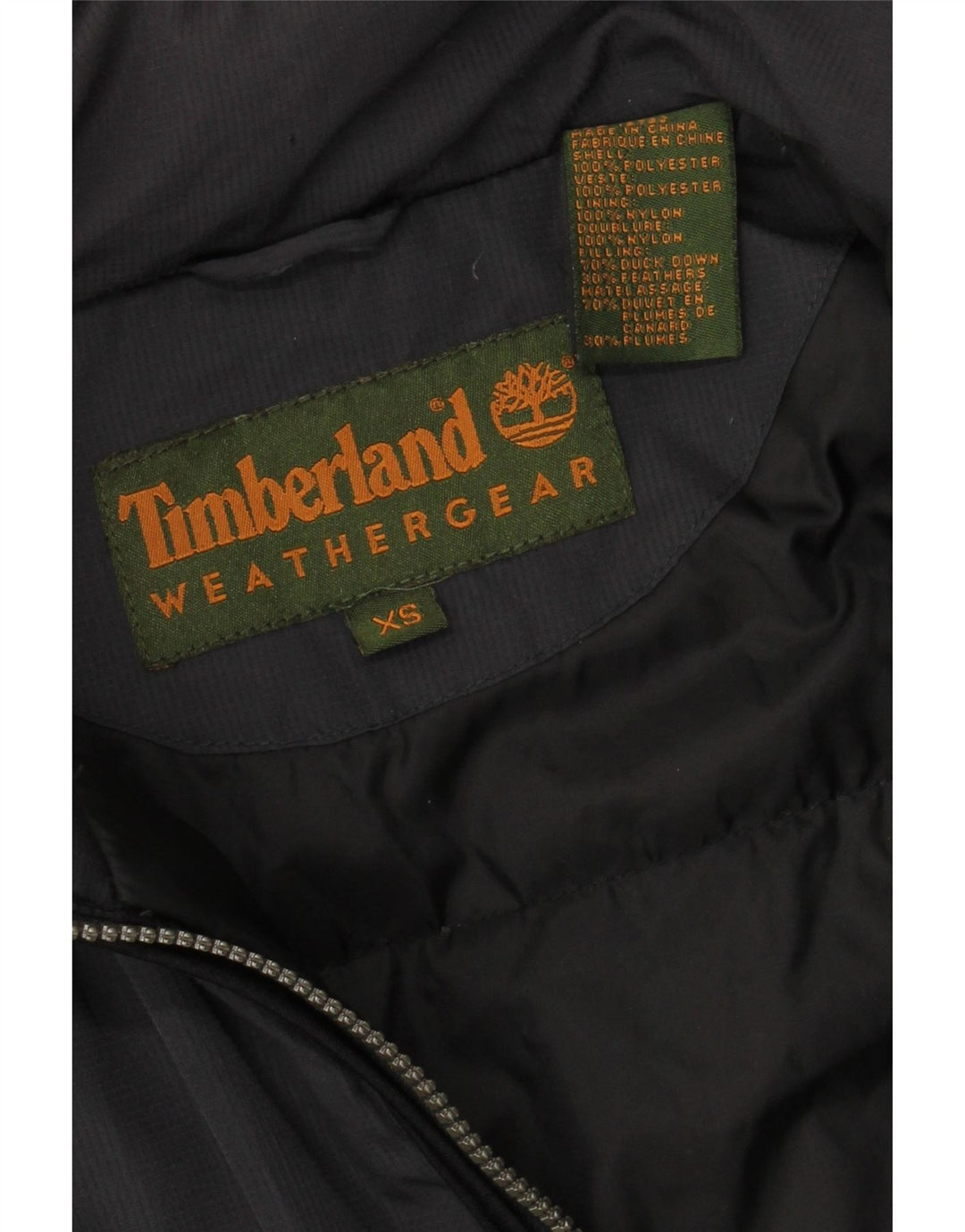 TIMBERLAND Mens Padded Jacket UK 34 XS Navy Blue Polyester